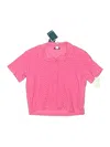 Andy & Evan Short Sleeve Blouse In Pink