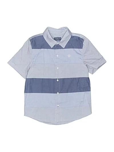 Pre-owned Andy & Evan Kids' Short Sleeve Button Down Shirt In Blue