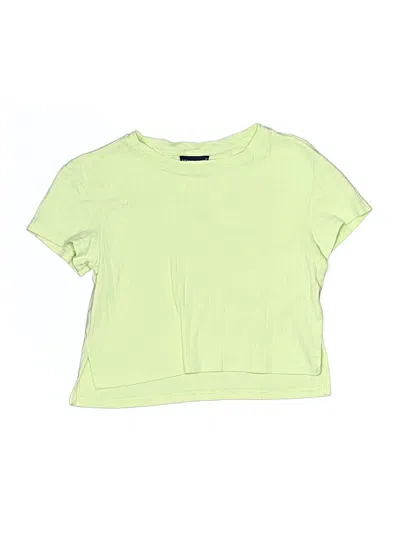Pre-owned Andy & Evan Kids' Short Sleeve Top Green Scoop Neck Tops