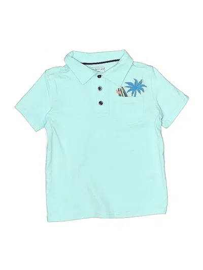Pre-owned Andy & Evan Kids' Short Sleeve Top Teal Tops In Blue