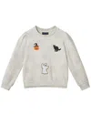 Andy & Evan Spider Web Printed Sweatshirt In White