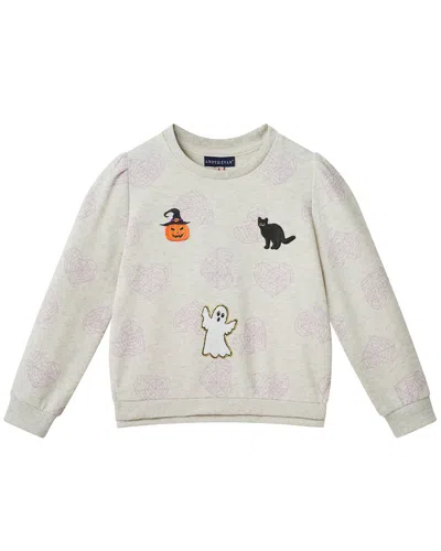 Andy & Evan Spider Web Printed Sweatshirt In White