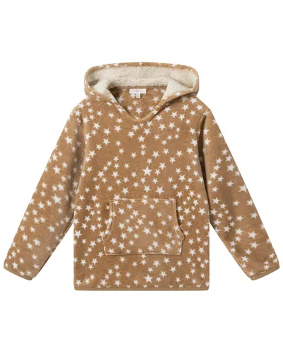 Andy & Evan Starry Plush Hoodie In Brown