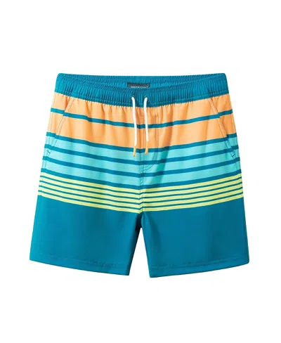 Andy & Evan Stripe Comfort-stretch Lined Boardshort - Big Kid In Blue