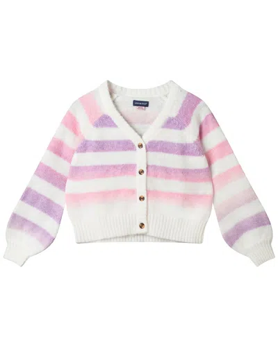 Andy & Evan Striped Ombre Cardigan In Multi