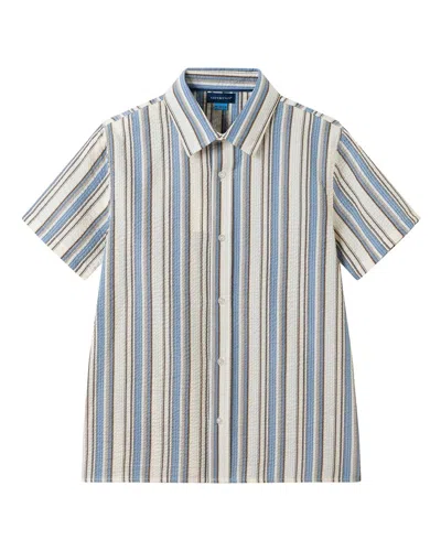Andy & Evan Striped Shirt In Blue