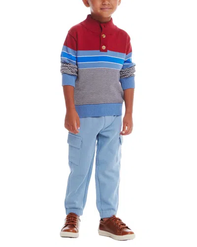 Andy & Evan Kids' Striped Sweater & Jogger Set In Multi