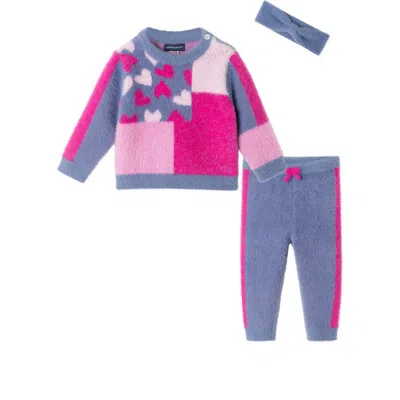 Andy & Evan Babies'  Sweater, Joggers & Headband Set In Multi