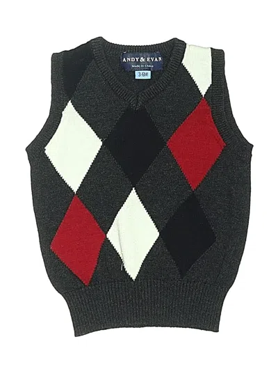 Pre-owned Andy & Evan Babies' Sweater Vest In Gray