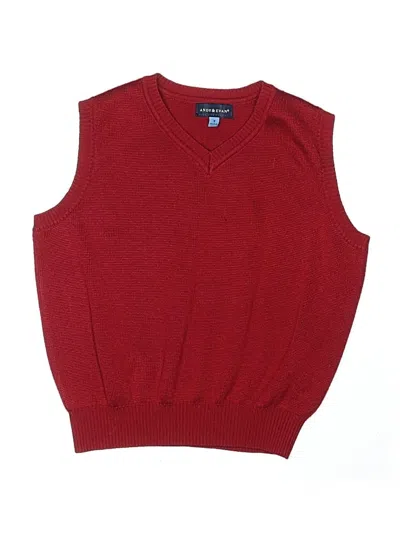 Pre-owned Andy & Evan Kids' Sweater Vest In Red