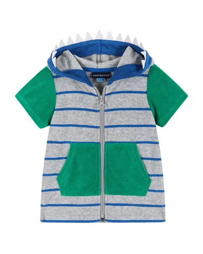 Andy & Evan Kids' Terry Zip-up Hoodie Cover-up In Multi