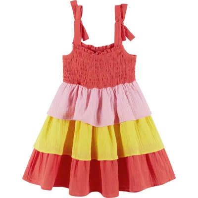 Andy & Evan Babies'  Tiered Cotton Dress In Multi