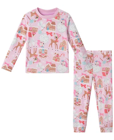 Andy & Evan Babies' Toddler Girls' 2t-4t Ballet And Bows Print Pajama, 2-piece Set In Multi