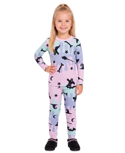 Andy & Evan Babies' Toddler Girls' 2t-4t Pumpkin Print Pajama, 2-piece Set In Black