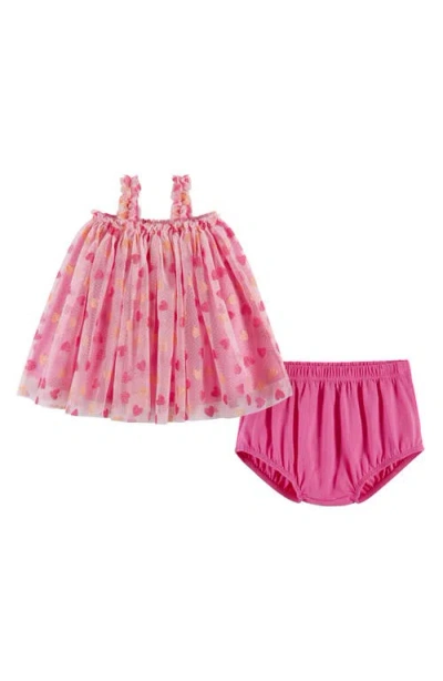 Andy & Evan Babies'  Tulle Trapeze Dress With Bloomers In Pink