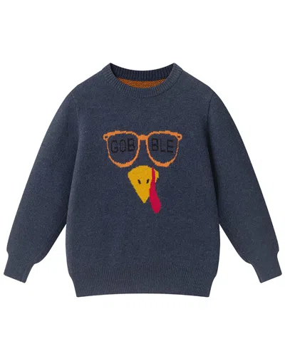 Andy & Evan Babies'  Turkey Sweater In Blue