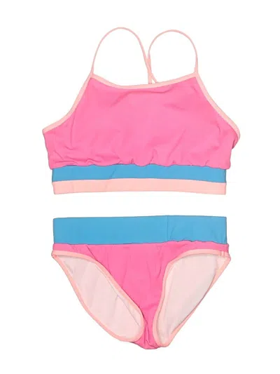 Pre-owned Andy & Evan Kids' Two Piece Swimsuit In Pink