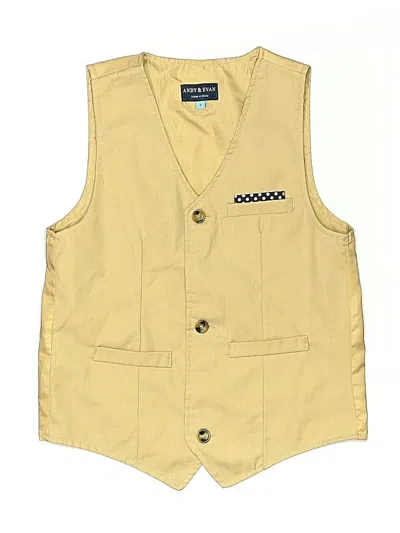 Pre-owned Andy & Evan Kids' Vest In Yellow