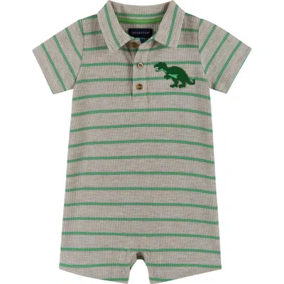 Andy & Evan Babies'  Waffle Romper In Gray