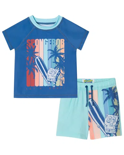 Andy & Evan Kids' X Spongebob Squarepants Rashguard Set In Multi