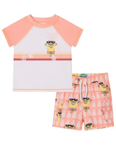 Andy & Evan Kids' X Spongebob Squarepants Rashguard Set In Orange