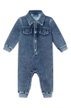 Andy & Evan Baby Boy's Knit Denim Shirt Romper In Bla