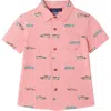 Andy & Evan Kids' Button Down Polo In Coral