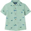Andy & Evan Kids' Button Down Polo In Light Green