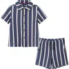 Andy & Evan Kids' Camp Shirt & Shorts Set In Navy