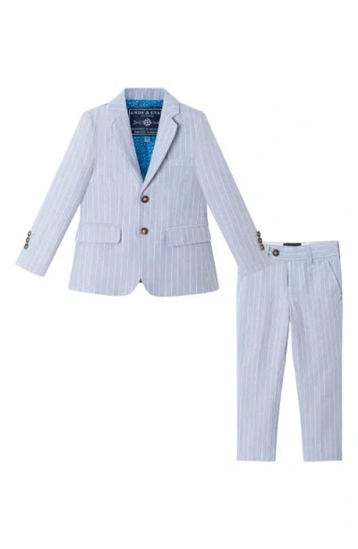Andy & Evan Kids' Cotton Blend Suit In Chambray