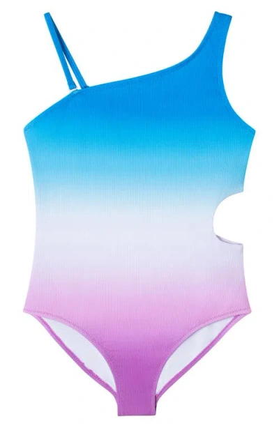 Andy & Evan Kids' Cutout Rib Ombré One-piece Swimsuit In Ombre