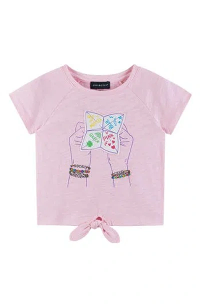 Andy & Evan Kids' Fortune Knot Detail T-shirt In Pink