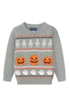 ANDY & EVAN ANDY & EVAN KIDS' HALLOWEEN FAIR ISLE COTTON BLEND SWEATER