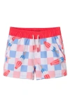 Andy & Evan Kids' Print Swim Trunks In Ice Pop