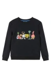 Andy & Evan Boys' Spongebob Squarepants X Stone-washed Screenprint Front & Back Printed Crew Sweater - Big Kid In Bka