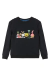 Andy & Evan Boys' Spongebob Squarepants X Stone-washed Screenprint Front & Back Printed Crew Sweater - Big Kid In Bka