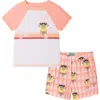 Andy & Evan Kids'  Spongebob Rash Guard & Shorts Set In Orange