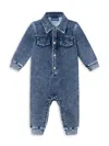 Andy & Evan Baby Boy's Knit Denim Shirt Romper In Blue Denim