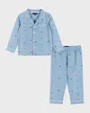 Andy & Evan Little Boy's & Boy's 2-piece Striped Sailboat Pajamas Set In Blue Sailboat