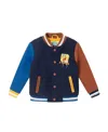 Andy & Evan Boys' Spongebob Squarepants X Patchwork Color-blocked Varsity Jacket - Little Kid, Big Kid In Navy