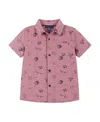 Andy & Evan Boys Sports Print Short Sleeve Knit Buttondown Shirt - Little Kid, Big Kid In Scooter Print