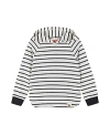 Andy & Evan White Striped Knit Hoodie - Little Kid In White Stripe