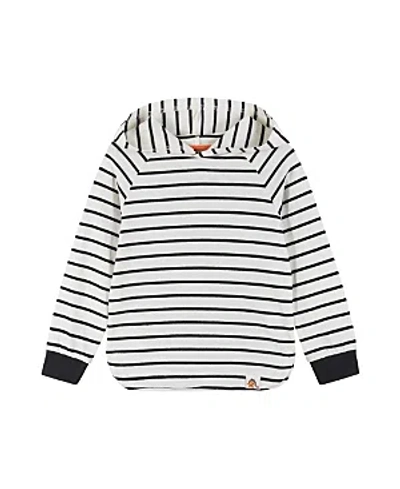 Andy & Evan White Striped Knit Hoodie - Little Kid
