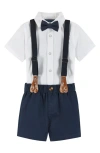 ANDY & EVAN BUTTON-UP SHIRT, SUSPENDERS, SHORTS & BOW TIE SET