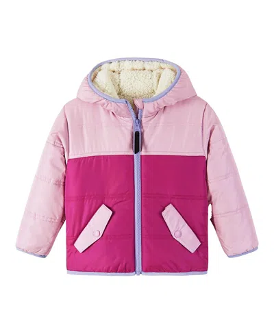 Andy & Evan Girls' Colorblock Sherpa Jacket - Little Kid In Pink Cream