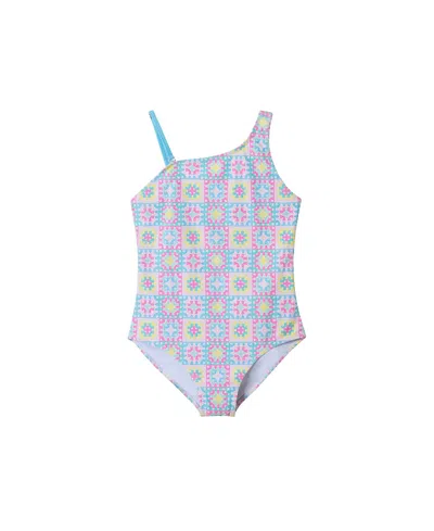Andy & Evan Girls' Crochet Look One-piece Swimsuit - Big Kid In Multi
