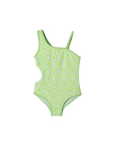 ANDY & EVAN GIRLS' FLORAL ONE-PIECE SWIMSUIT - LITTLE KID