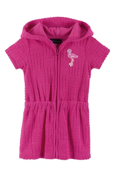 Andy & Evan Kids' Flamingo Hooded Cover-up Dress In Pink Flamingo