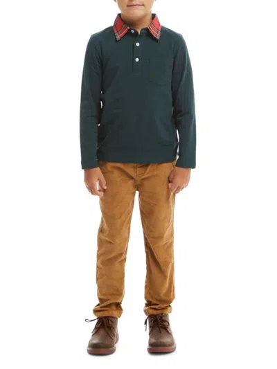 Andy & Evan Little Boy's 2-piece Hunter Holiday Polo Set In Hunter Green
