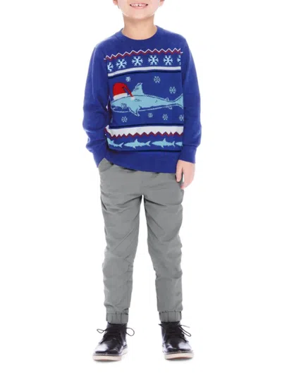 Andy & Evan Kids' Little Boy's 2-piece Sweatshirt & Pants Set In Santa Shark